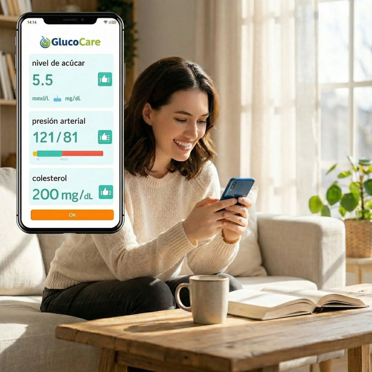 GlucoCare™ | Monitor inteligente 3 en 1 para tu bienestar diario